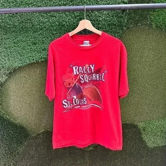 Vintage MLB St. Louis Cardinals Rally Squirrel T-shirt Large - Picture 1 of 6